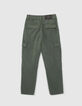 Kaki BATTLE broek elastische taille jongens-3