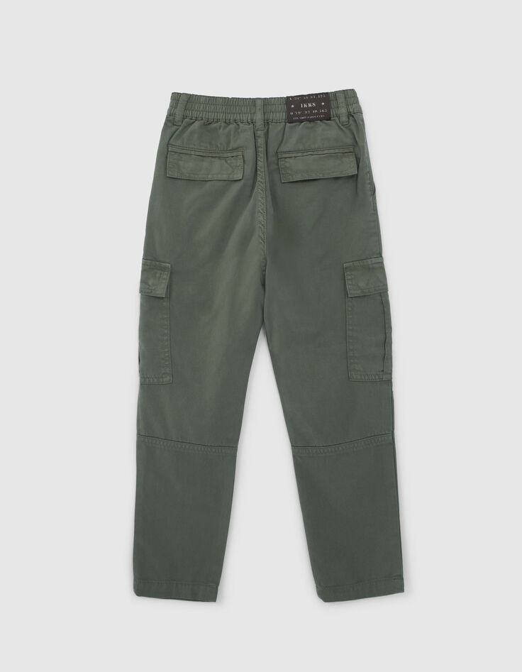 Kaki BATTLE broek elastische taille jongens-3