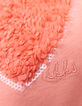 T-shirt corail coton bio coeur en relief fille-8