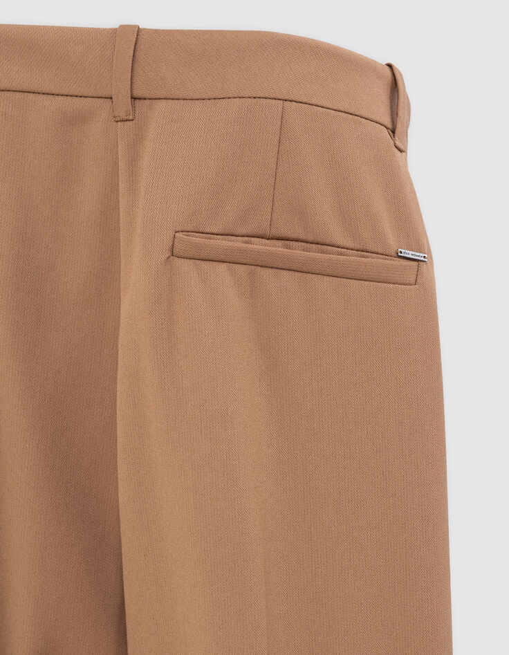 Mujer pantalón recto camel metalizado-5 Mujer pantalón recto camel metalizado-5
