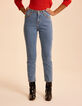 Jean droit bleu d&eacute;tails coutures HELENA I.Code-1