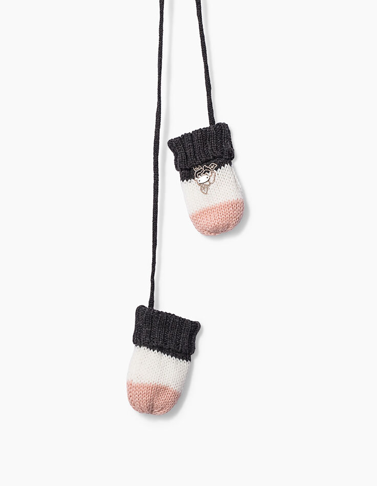 Moufles maille bébé fille-1