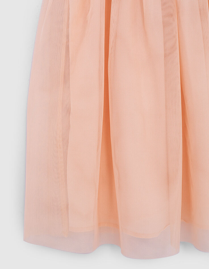 2-in-1 jurk blush tule gesmokt en T-shirt met tekst-6