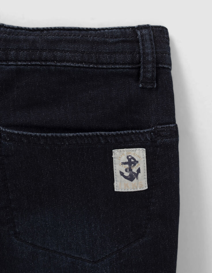 Ungebleichte Jungenjeansbermudas mit Kordelzug -6