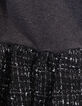 Girls’ black tweed-look mixed-fabric dress-7