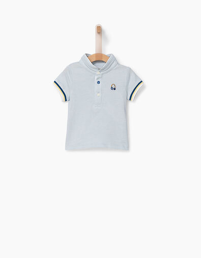 Blaues Poloshirt mit Stehkragen für Babyjungen - IKKS