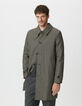 Khakifarbener Trenchcoat mit Karomuster Herren-1
