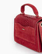 Sac à main trapèze lipstick en cuir effet python I.Code-5
