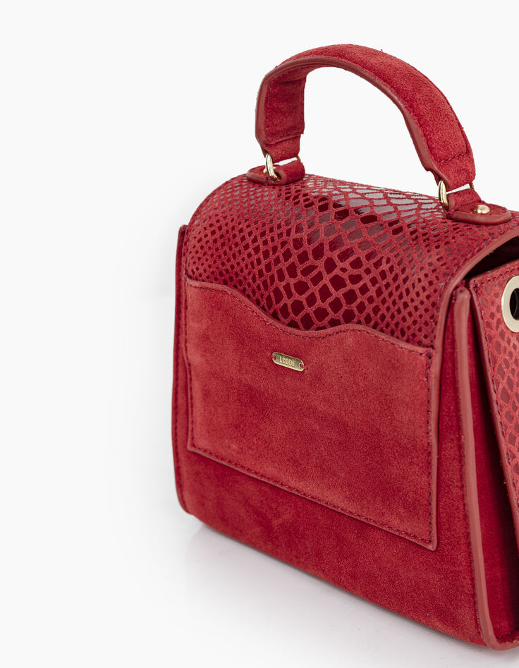 Sac à main trapèze lipstick en cuir effet python I.Code-5