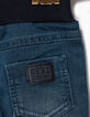 Baby boys' stone blue denim Bermuda shorts -4