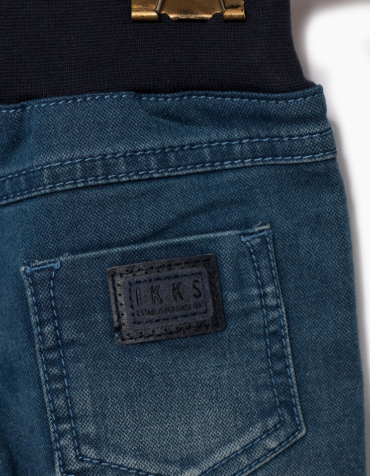 Baby boys' stone blue denim Bermuda shorts -4