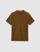 Men’s ochre cotton modal short-sleeved T-shirt-5