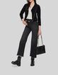 Women’s black knit cardigan with asymmetric zip-8
