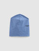 Baby’s blue+rock print organic cotton reversible beanie-4