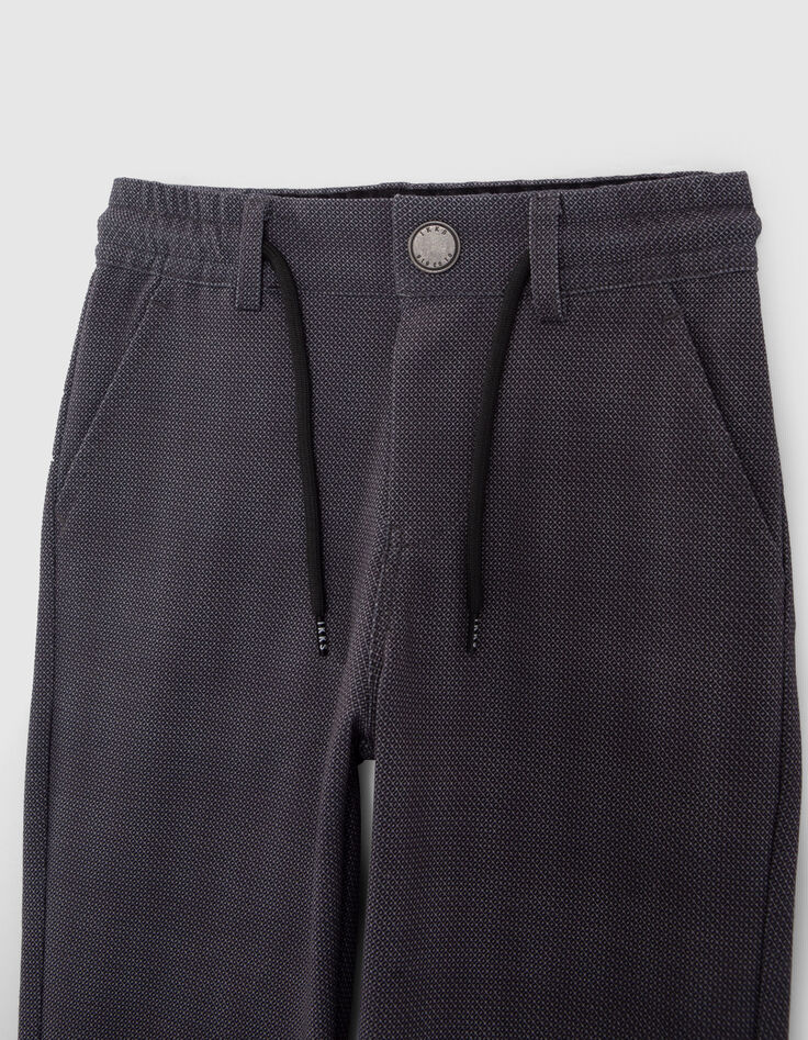 Schwarze Jungen-Jerseyhose mit minimalistischem Motiv-2