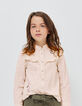 Camisa rosa pálido de pana fina bordada niña-1