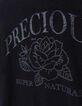 Camiseta manga larga negra mensaje rosas niña-5