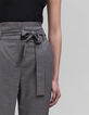 Pantalon carotte gris motif chevrons 7/8e Femme-5