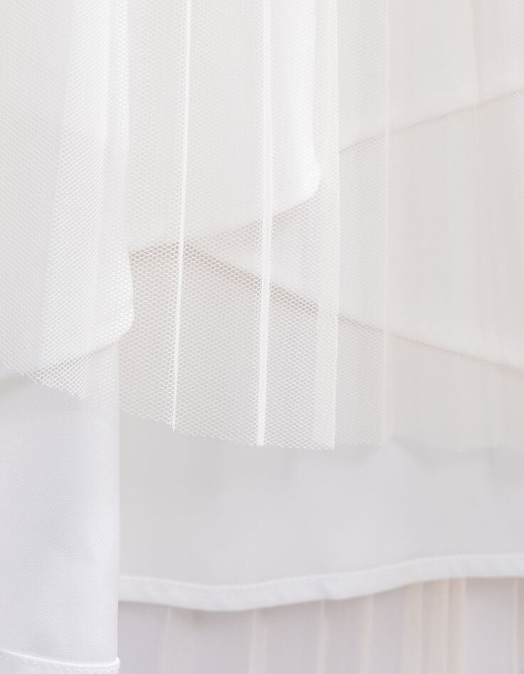 Jupe-tutu midi écrue plissée asymétrique fille-7