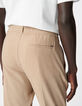 Pantalon de costume beige fonc&eacute; seersucker Homme-3