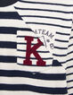 Marineblaues Jungen-Ringelshirt mit asymmetrischem Schnitt-4