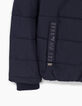 Doudoune marine bi-matière, doublure sherpa garçon-5