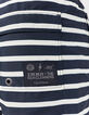 Short de bain noir à rayures écrues et badges Homme-5