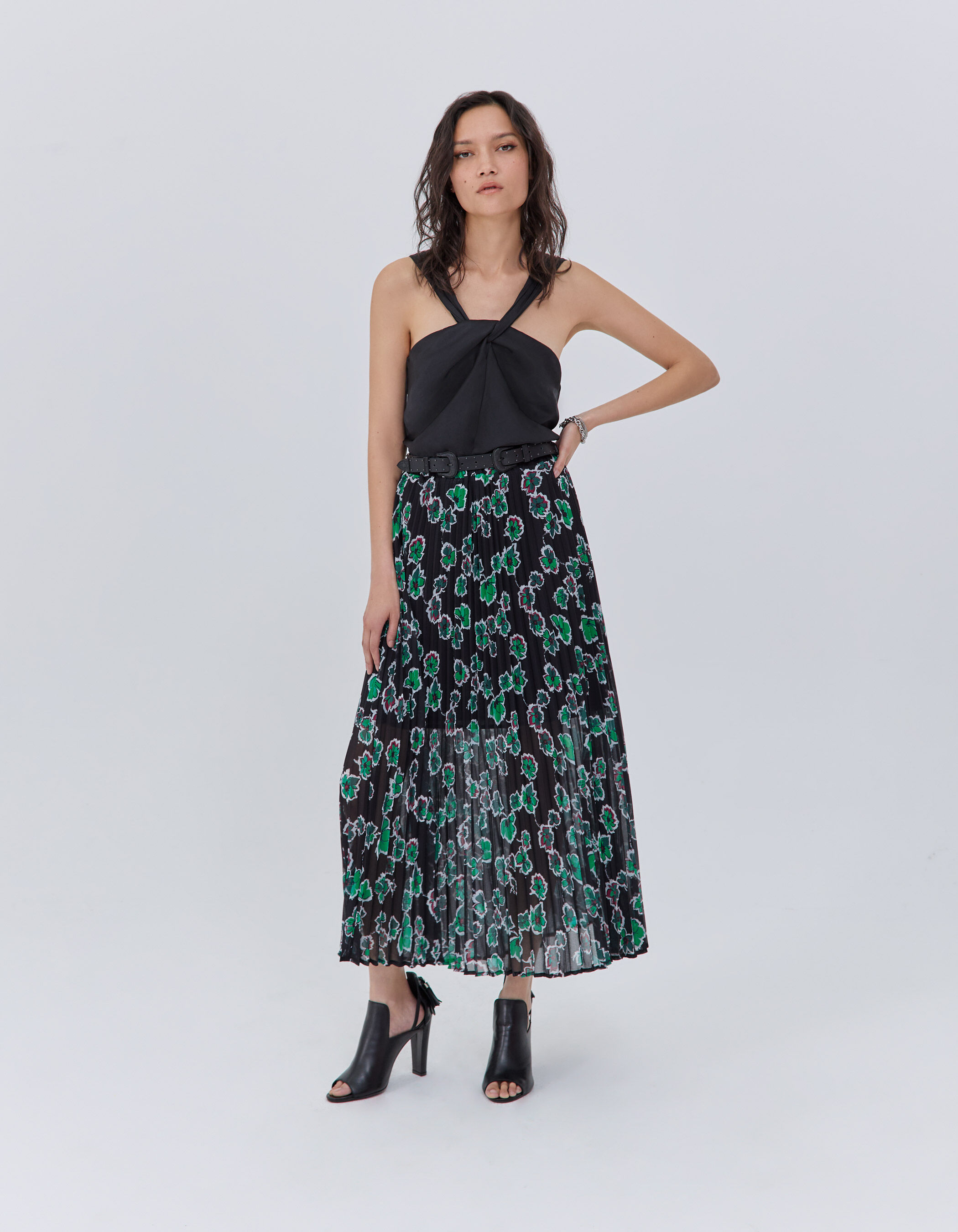 Jupe plissée longue ikks clearance