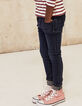 Jean skinny brut à bandes latérales sequins fille-5