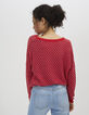 Pull rouge céleste avec jeux de points métallisés I.Code-4