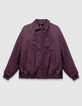Girls’ burgundy jacket with detachable fur-lined collar-5