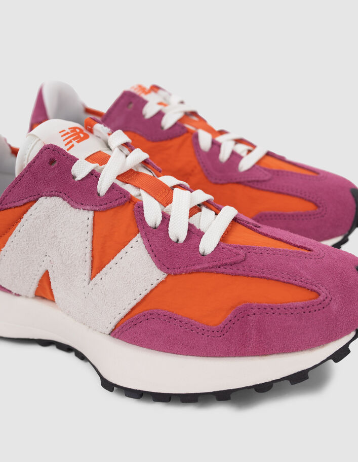 Women's orange and pink NEW BALANCE 327 trainers