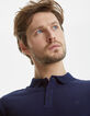 Polo bleu homme-4