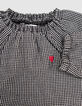 Ensemble 2-en-1 blouse vichy et leggings gris b&eacute;b&eacute; fille-7