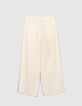 Pantalon large écru en LENZING™ LYOCELL™  fille-2