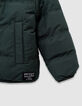 Grüne Jungen-Wendesteppjacke Steppvelours-8