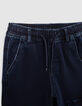 Jean JOGGER bleu forme loose garçon-3
