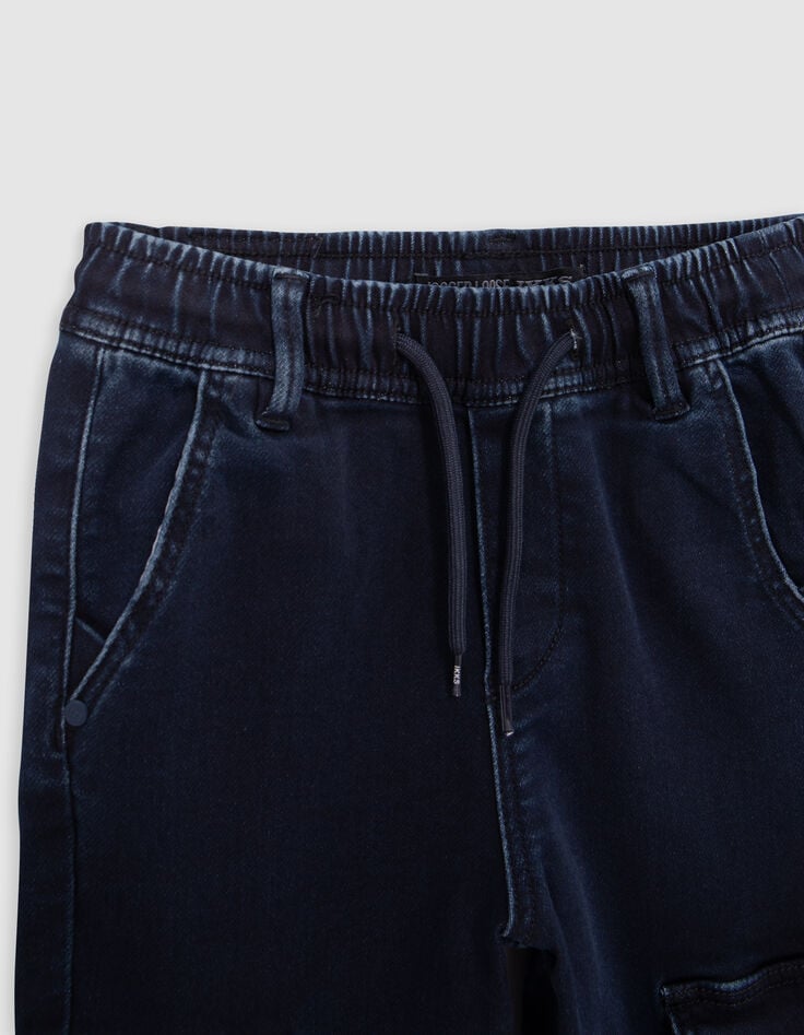 Jean JOGGER bleu forme loose garçon-3