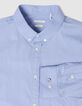 Camisa suelta azul algod&oacute;n org&aacute;nico Hombre-9