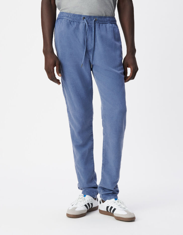 Jogpant comfort bleu taille &eacute;lastiqu&eacute;e Homme-2