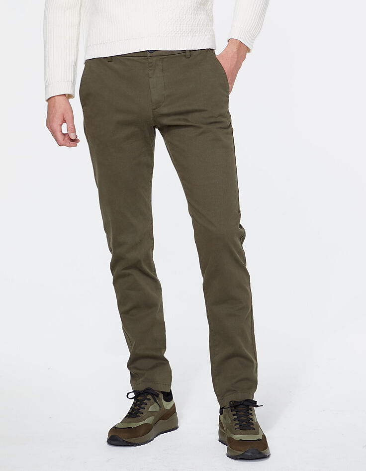 Kaki SLIM fit chino broek Heren-2 Kaki SLIM fit chino broek Heren-2