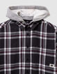 Chemise carreaux grise capuche amovible garçon-5