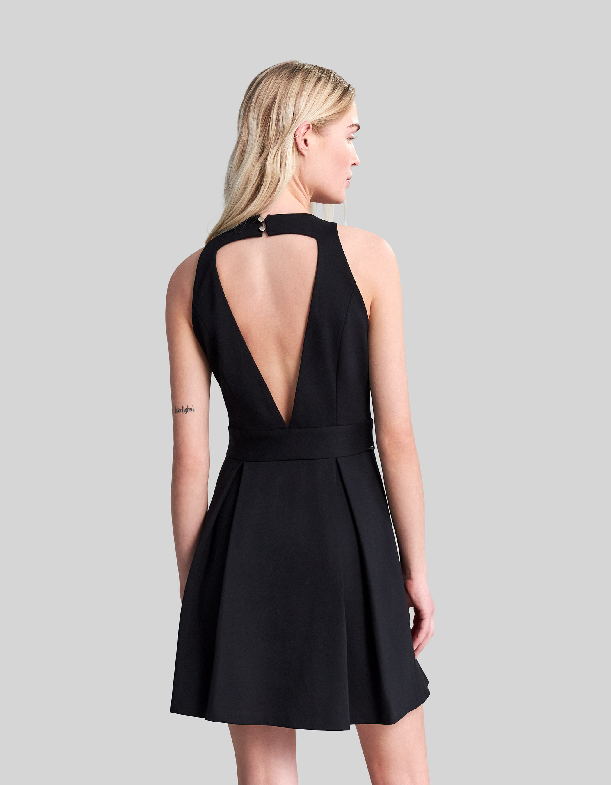 Women s black skater style pinafore dress IKKS