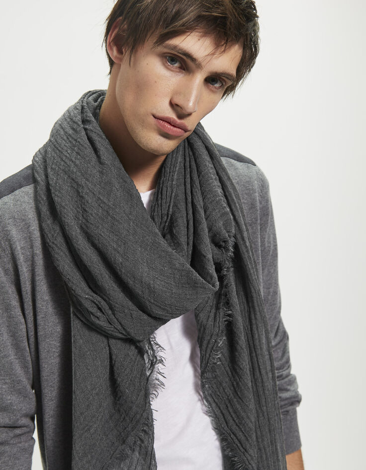 Men's grey scarf-3