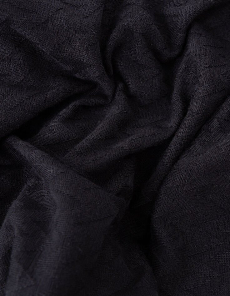 Robe manches courtes noire motif chevrons I.Code-9