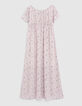 Robe longue parme Ecovero® imprimé micro fleurs fille-3