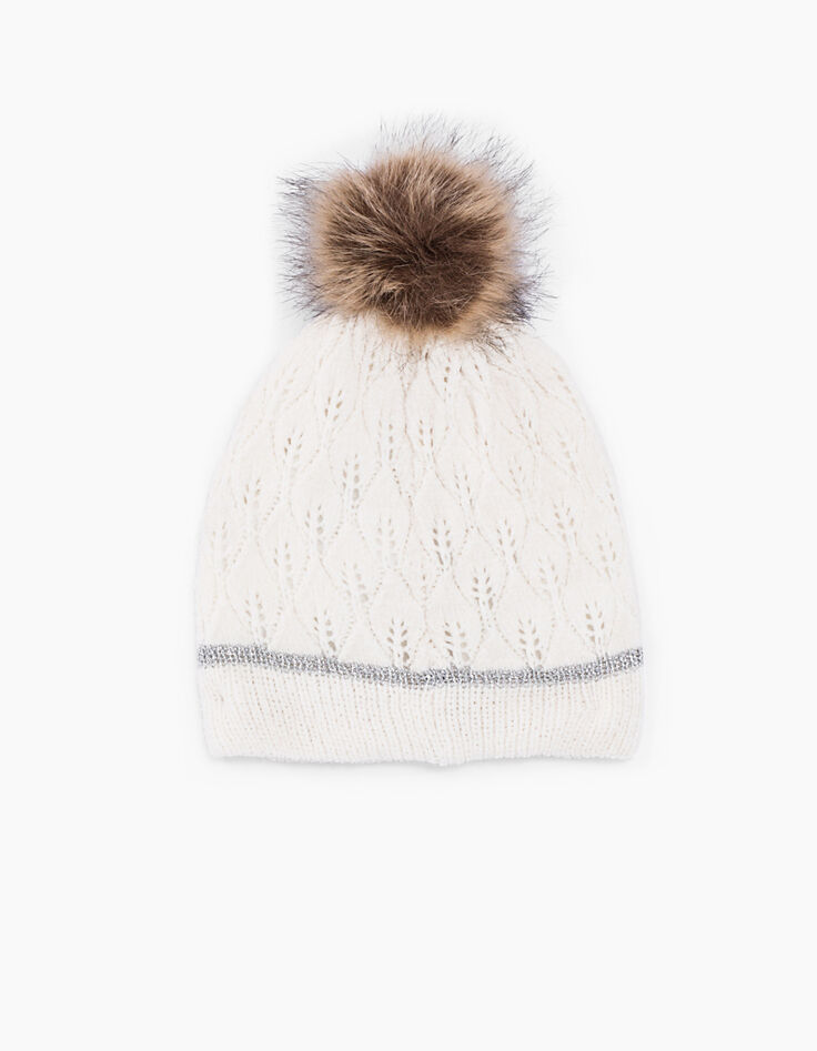 Gorro blanco roto punto calado niña-4 Gorro blanco roto punto calado niña-4