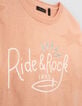Girls’ pink star jacquard knit sweater with open back-5