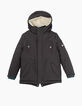 Parka 3 en 1 grise avec doudoune réversible garçon -1