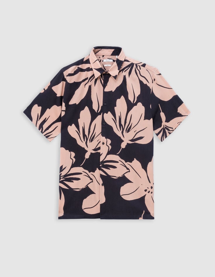 Rosa REGULAR-Herrenhemd LENZING&trade; ECOVERO&trade; Maxi-Blumen-5